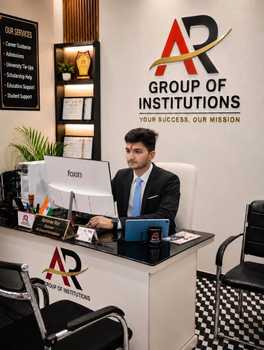 Abhinav Roy, Managing Director, at the AR Group Of Institution office
